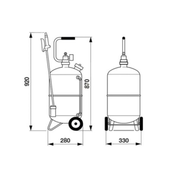 Nebulizzatore Carrellato 24 Litri Raasm 22024