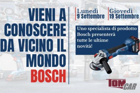 Bosch Professional e Tomcar: Vieni a scoprire le ultime novità