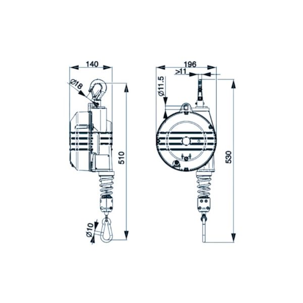 Bilanciatore Peso Zero Gravity con Portata 14-22kg Tecna 9357-9358