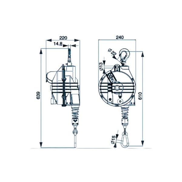 Bilanciatore Peso Zero Gravity con Portata 55-65kg Tecna 9368