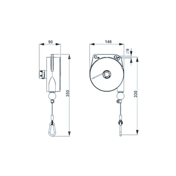 Bilanciatore Peso con Portata 1-8kg Tecna 9320-9321-9322-9323