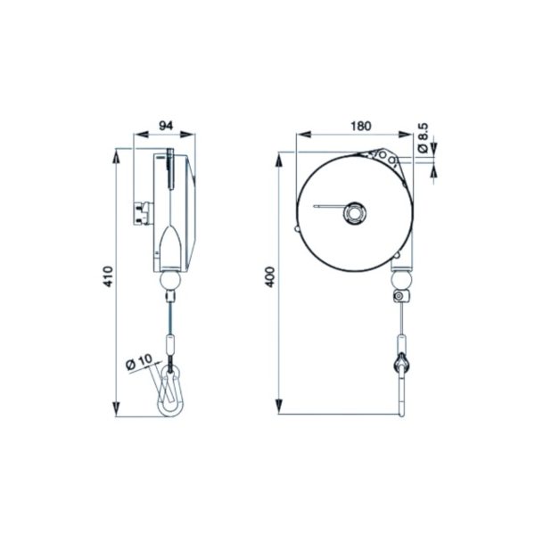 Bilanciatore Peso con Portata 2-14kg Tecna 9336-9337-9338-9339-9340