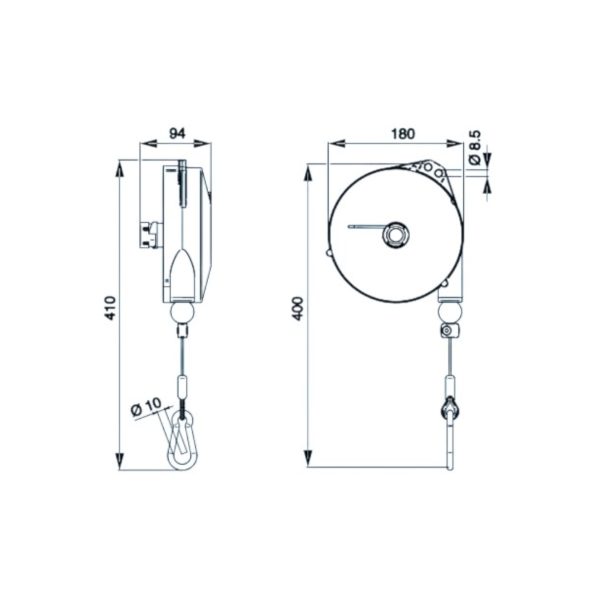 Bilanciatore Peso con Portata 8-10kg Tecna 9349