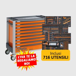 Carrello Cassettiera Portautensili 9 Cassetti + 716 Utensili Universali - Beta Tools - BW 2400S XL9/E-XXL