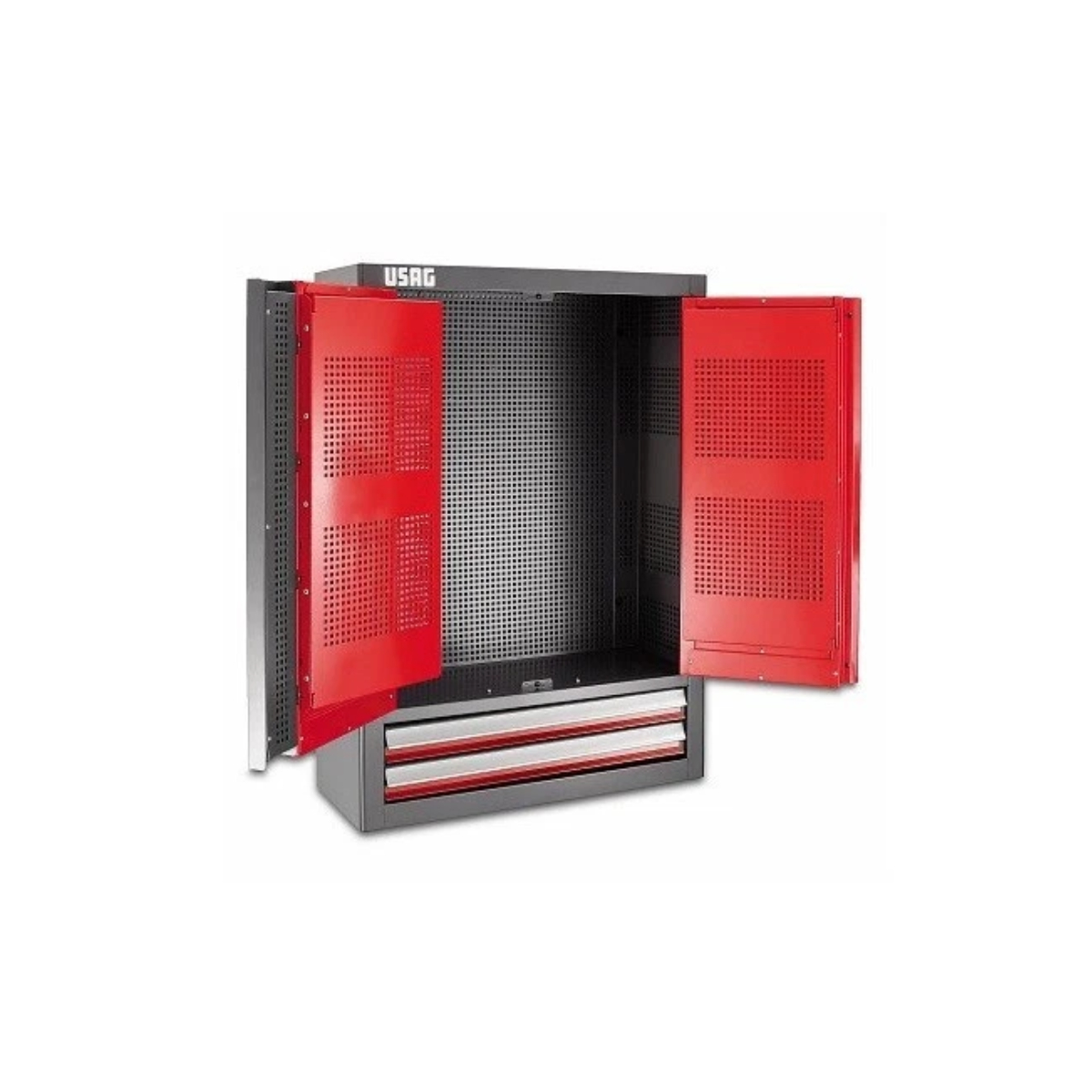 Armadio a Pannelli Forati Interni Vuoto + 2 Cassetti Usag 502 R2V